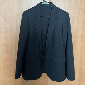 Uniqlo Women’s Black Blazer - Classic Two-Button Suit Jacket Relaxed Fit (NWOT)